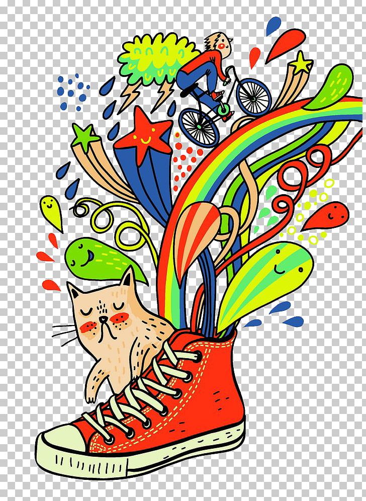 T shirt cartoon shoe. Converse clipart artwork