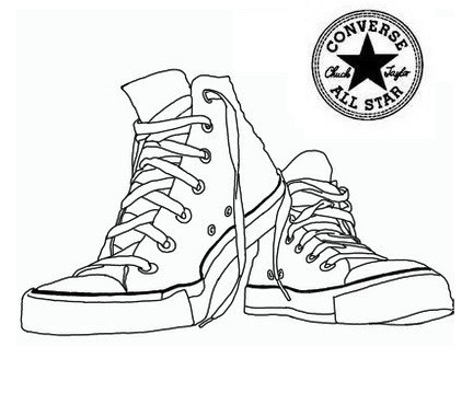 converse clipart contour