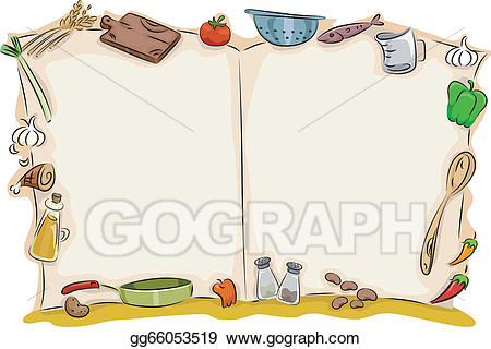 Vector art open blank. Cook clipart background