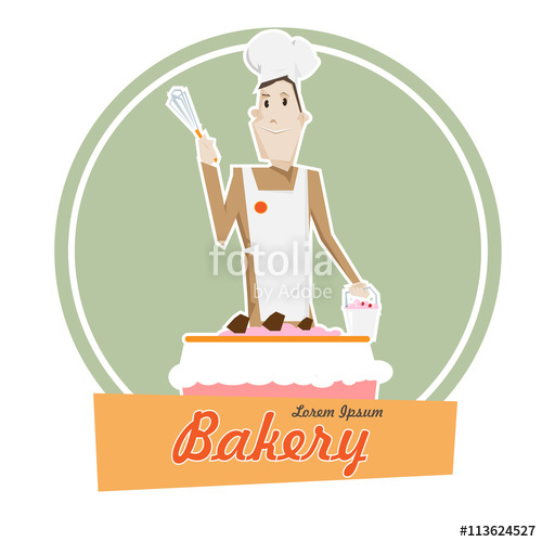 cook clipart bakery man