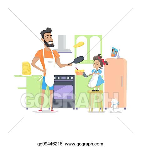 father clipart cooking