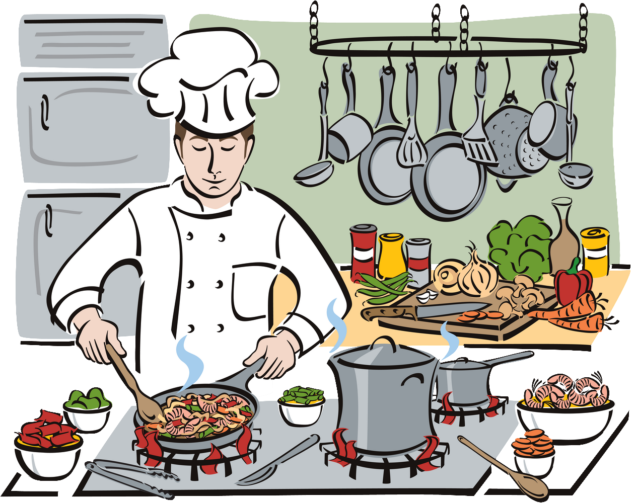 cook clipart busy