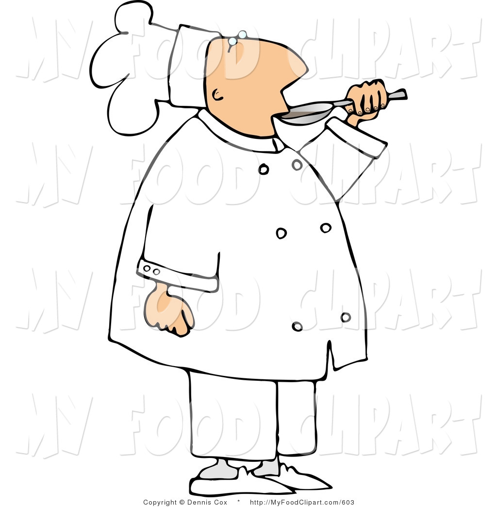 Clip art of a. Cook clipart food tasting