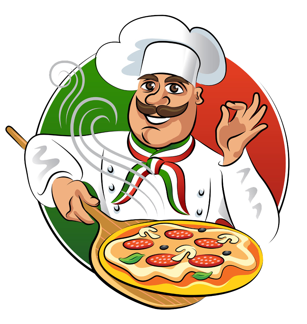 Chef illustration design transprent. Cooking clipart covered food