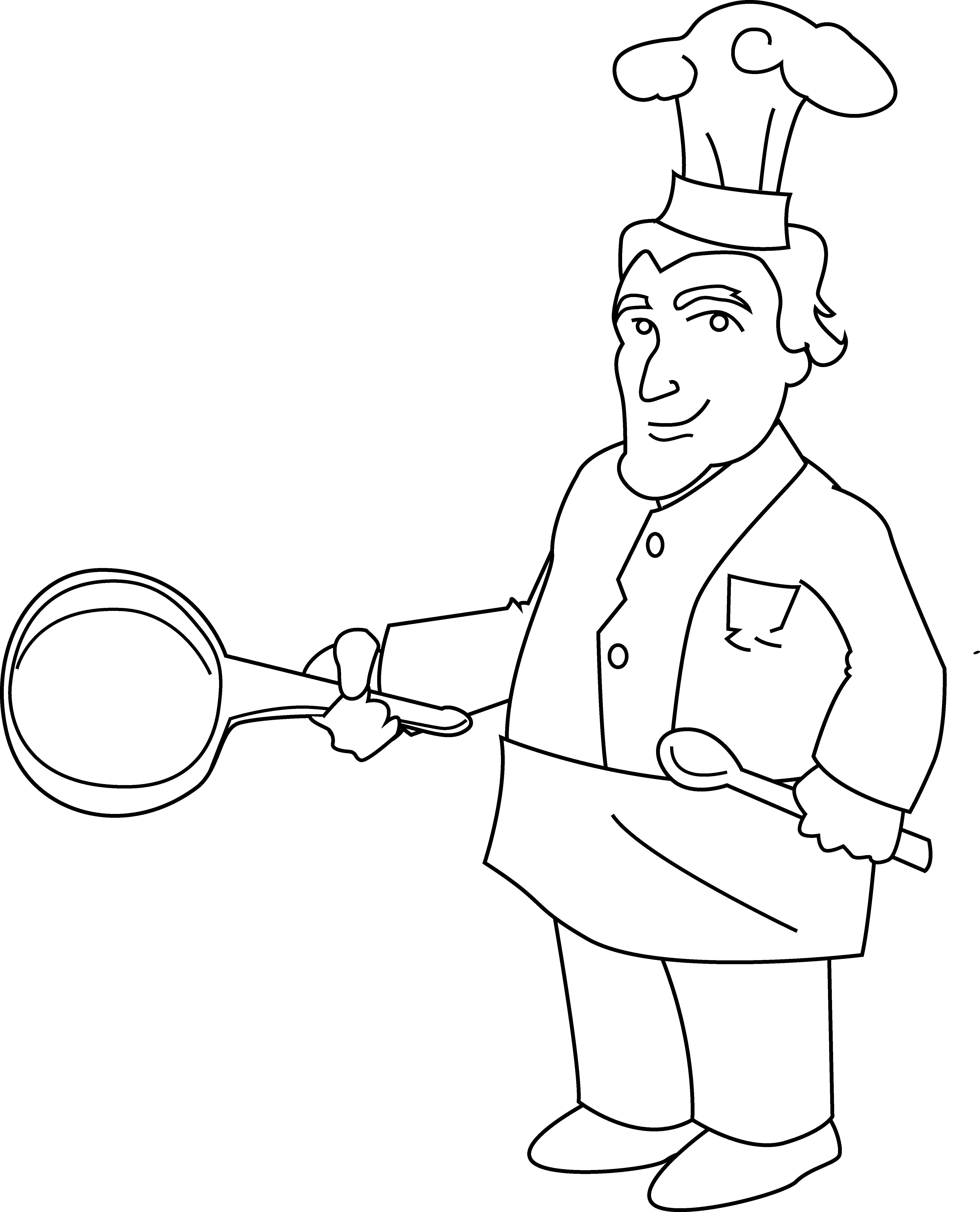 cook clipart line cook