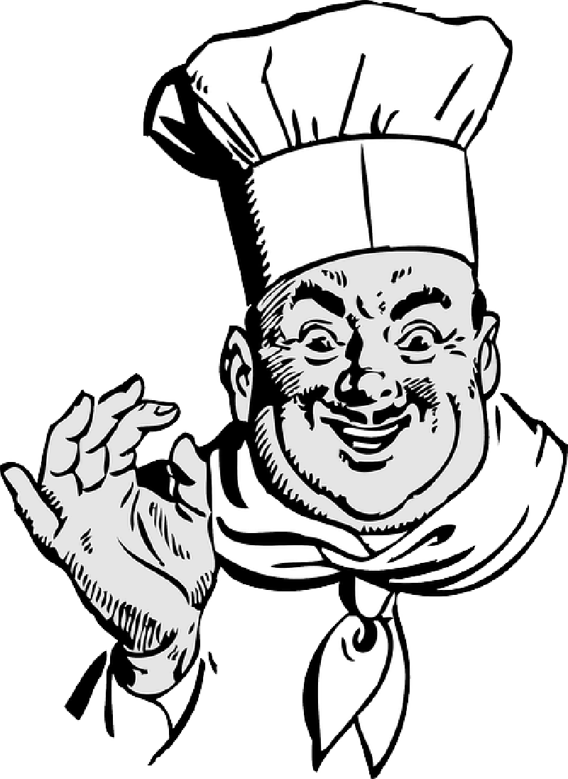cooking clipart black and white