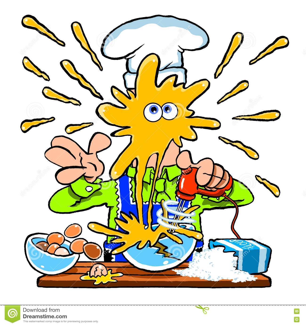 cook clipart messy
