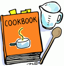 cook clipart recipe book