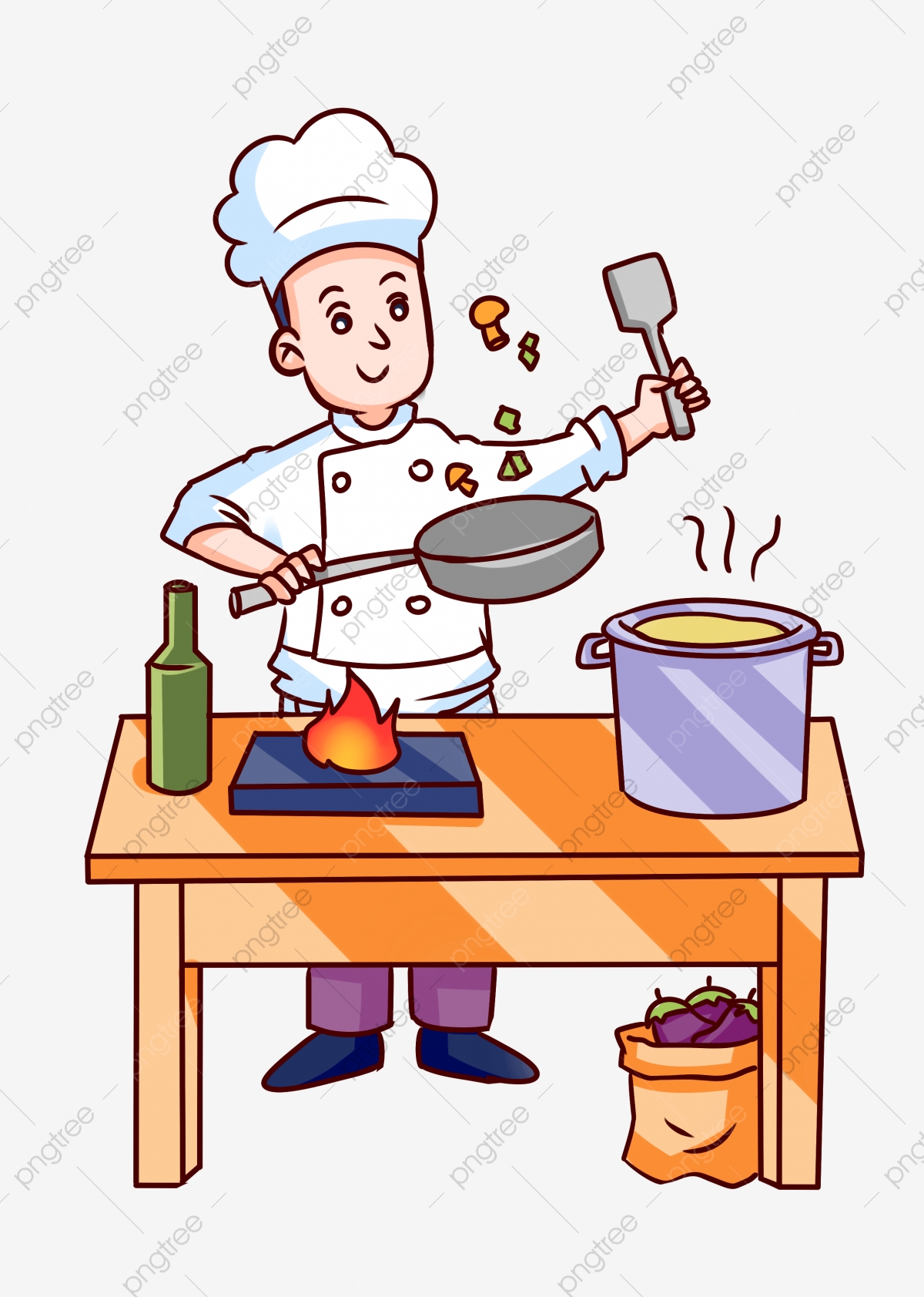 cooking clipart fry cook