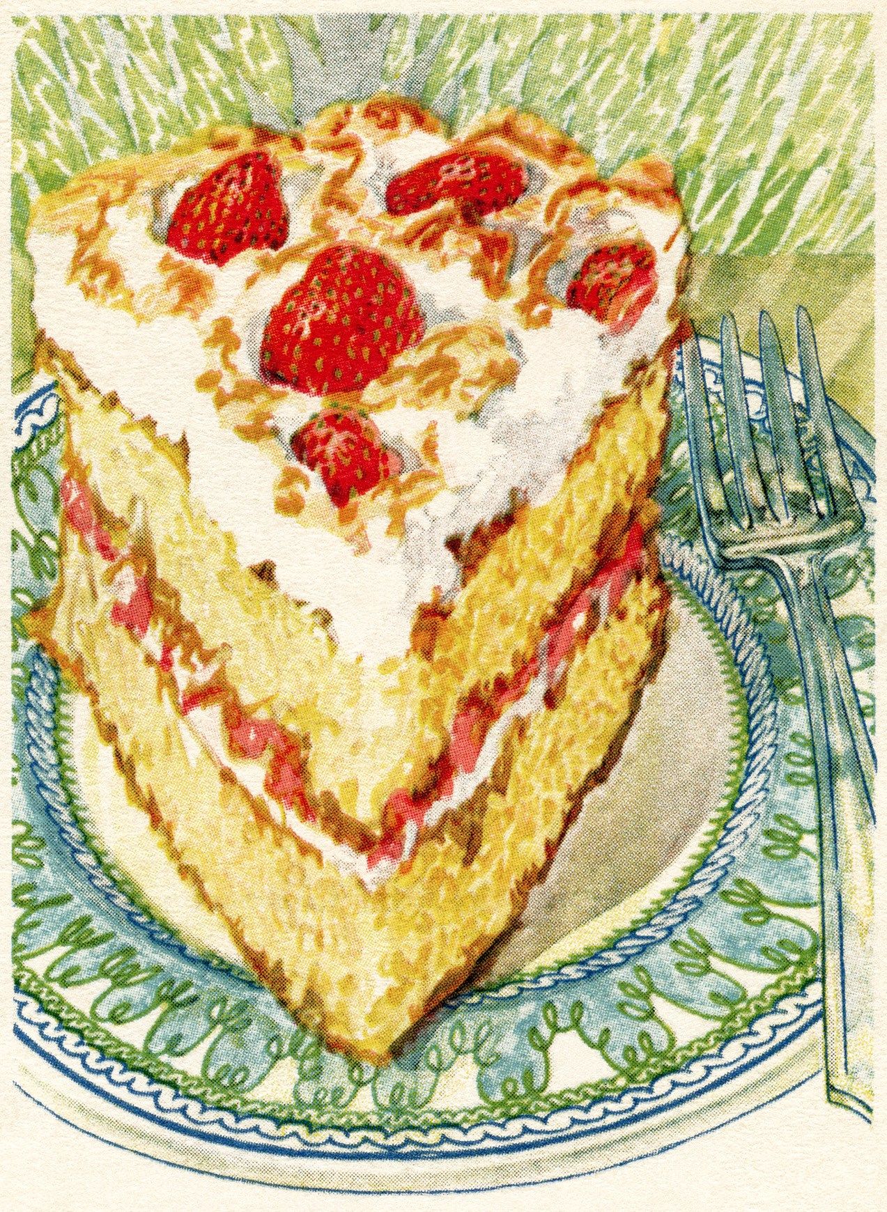 Cookbook clipart cake batter. Strawberry picture vintage clip