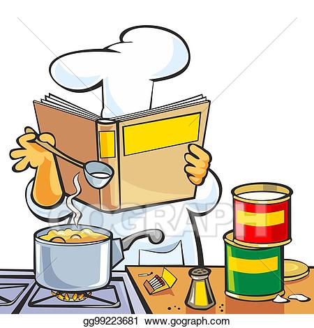 Cliparts making the web. Cookbook clipart chief