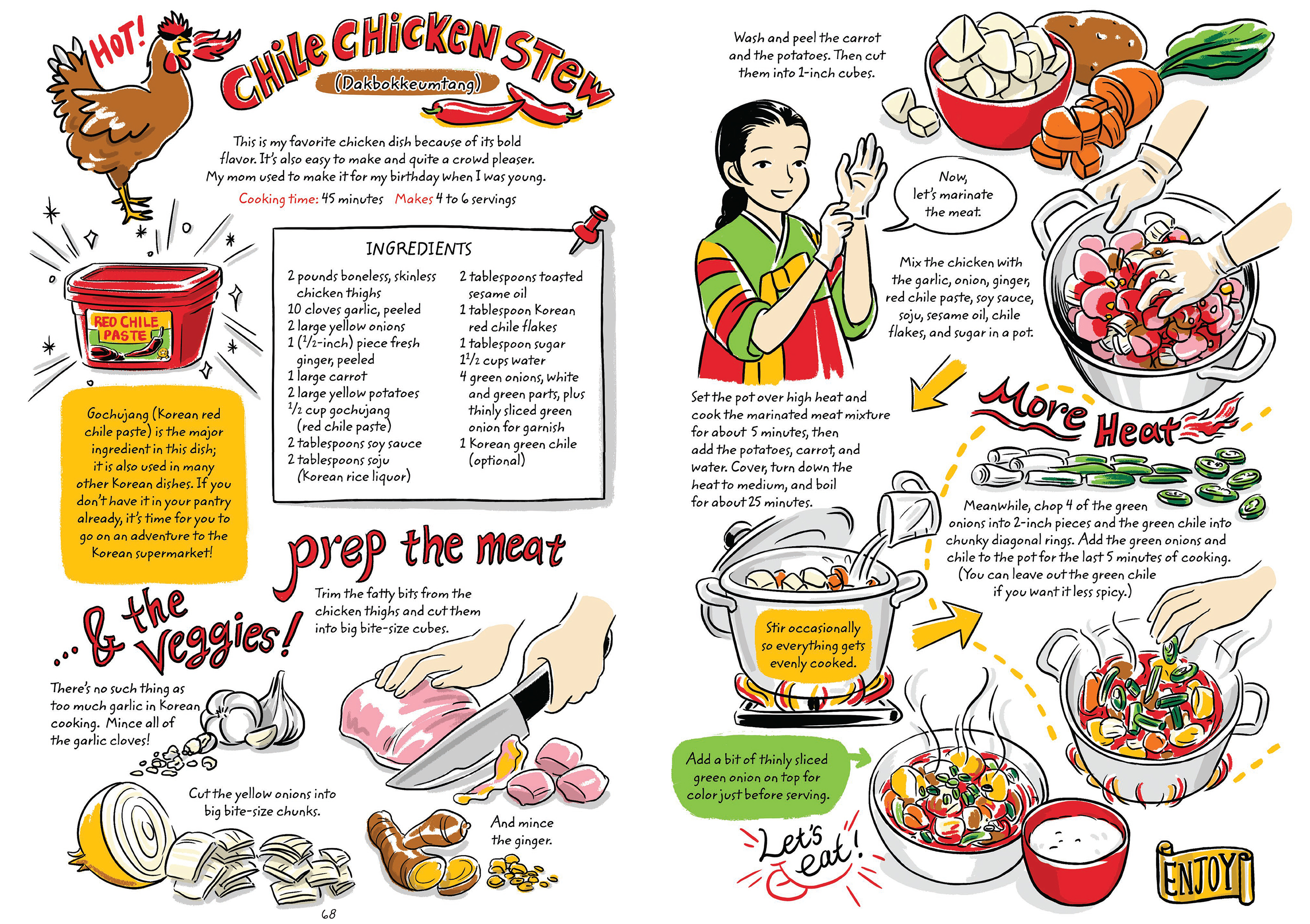 Learn to make korean. Cookbook clipart culinary school