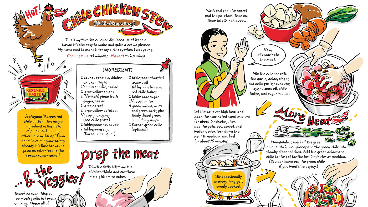 Learn to make korean. Cookbook clipart home cooked food