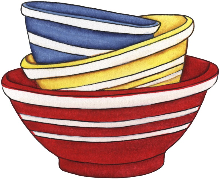cookbook clipart stacked bowl