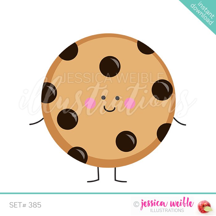 Cookies clipart character. Cute cookie 