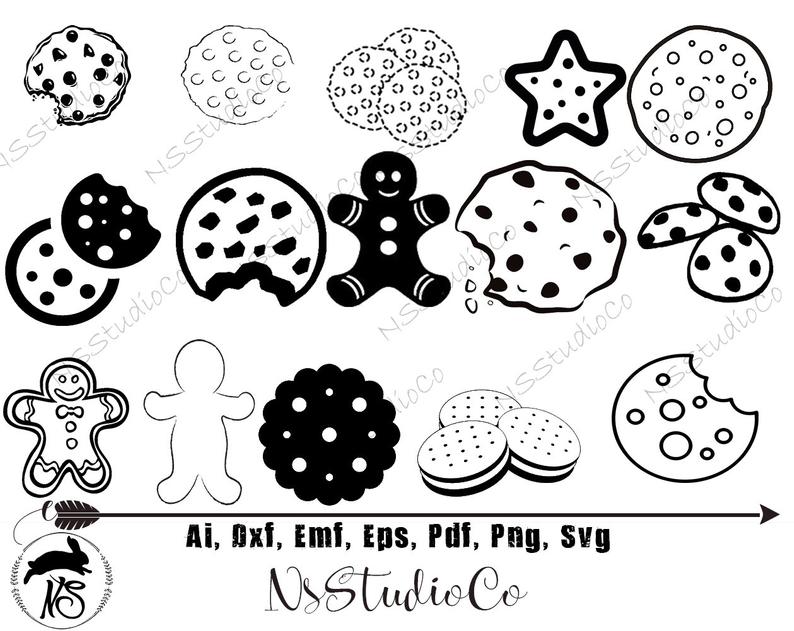cookie clipart silhouette