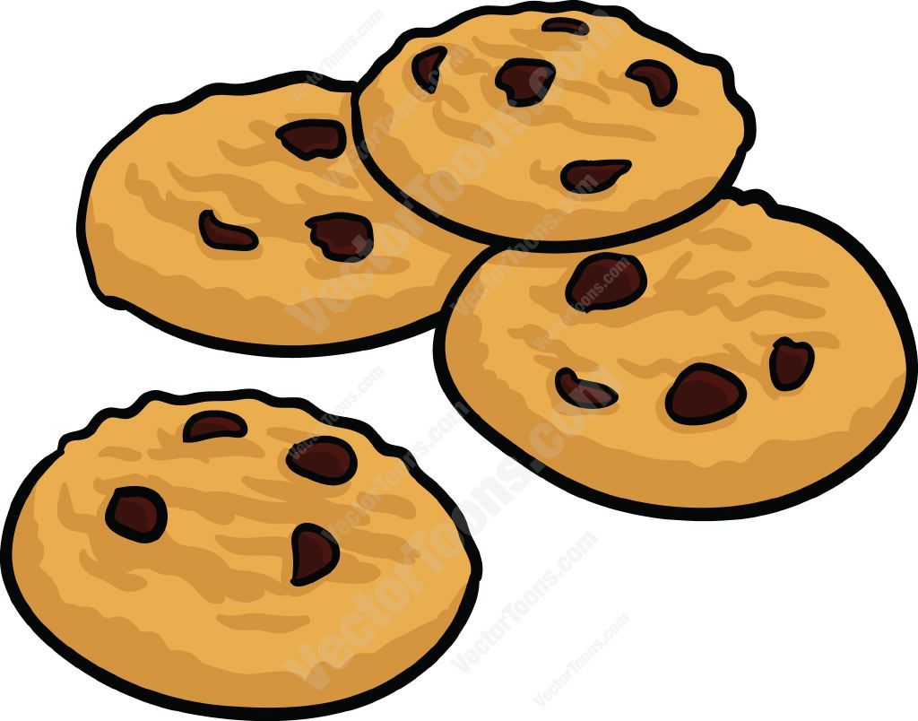 Chocolate chip cookies cliparts. Cookie clipart