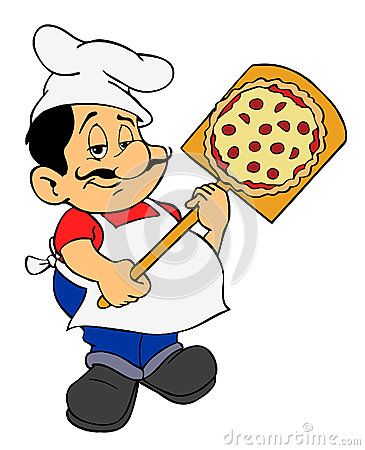 italian clipart pizza worker