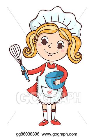 cooking clipart little girl