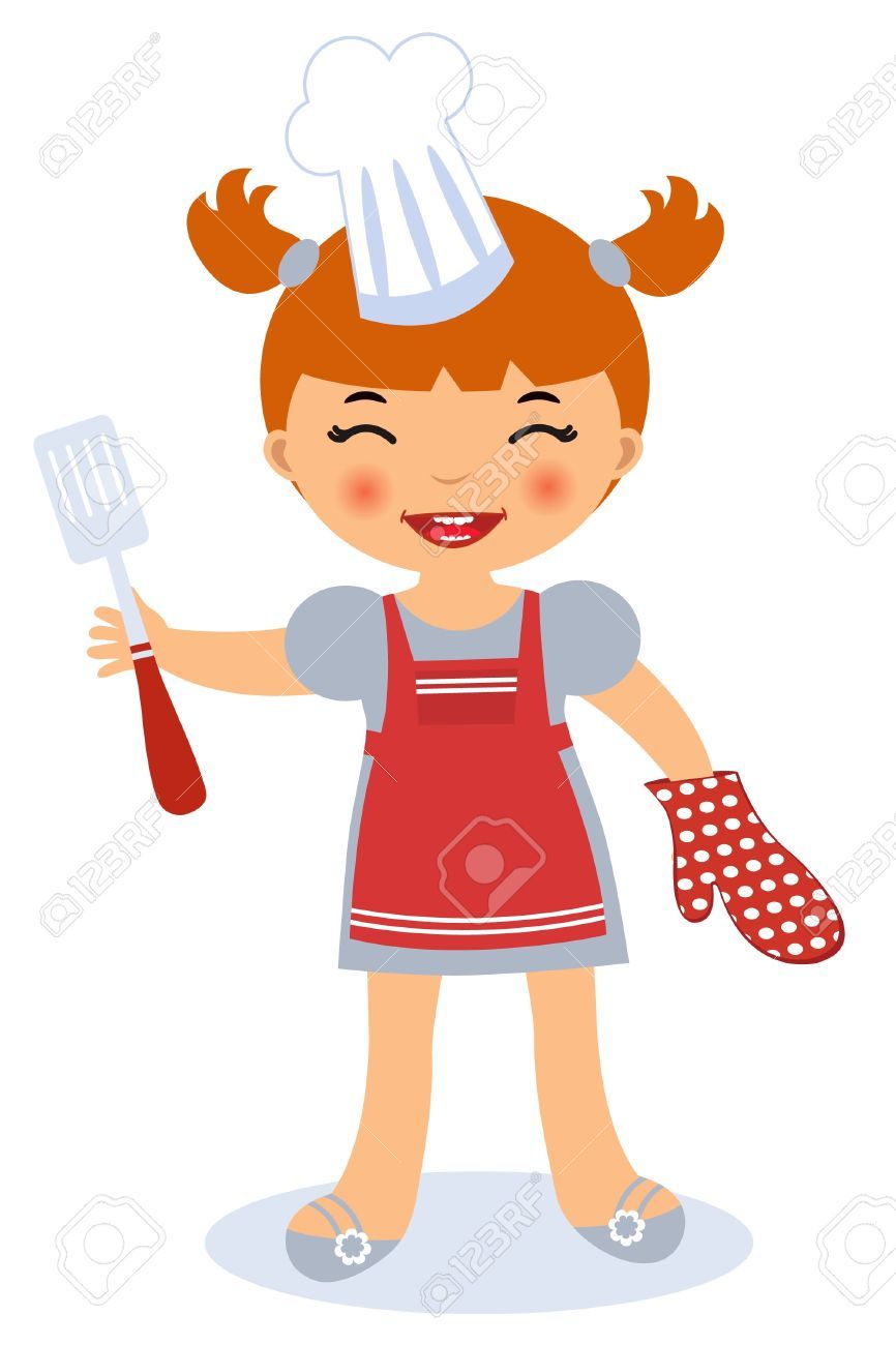 cooking clipart little girl