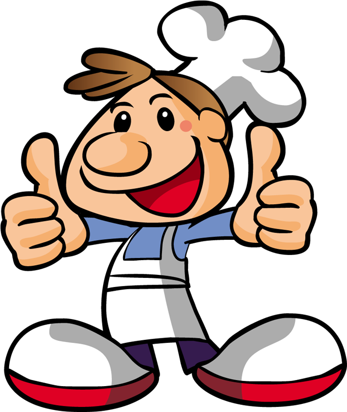 Cooking clipart thumbs up. Pizza chef cartoon transprent