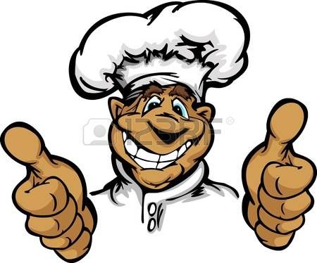 Cooking clipart thumbs up. Stock vector congrats cartoon