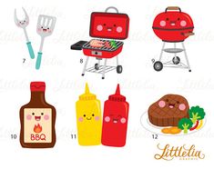 Bbq barbeque party food. Cookout clipart