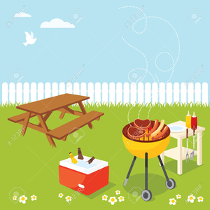 Free images at clker. Cookout clipart backyard