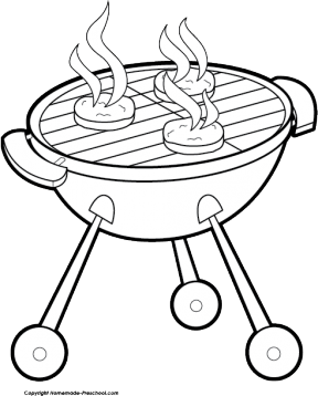 grill clipart black and white