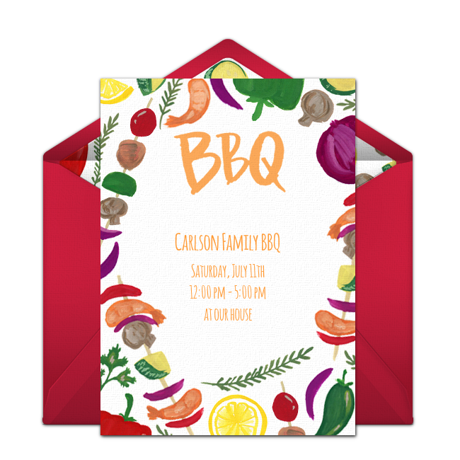 Free summer invitations pinterest. Grill clipart party cookout