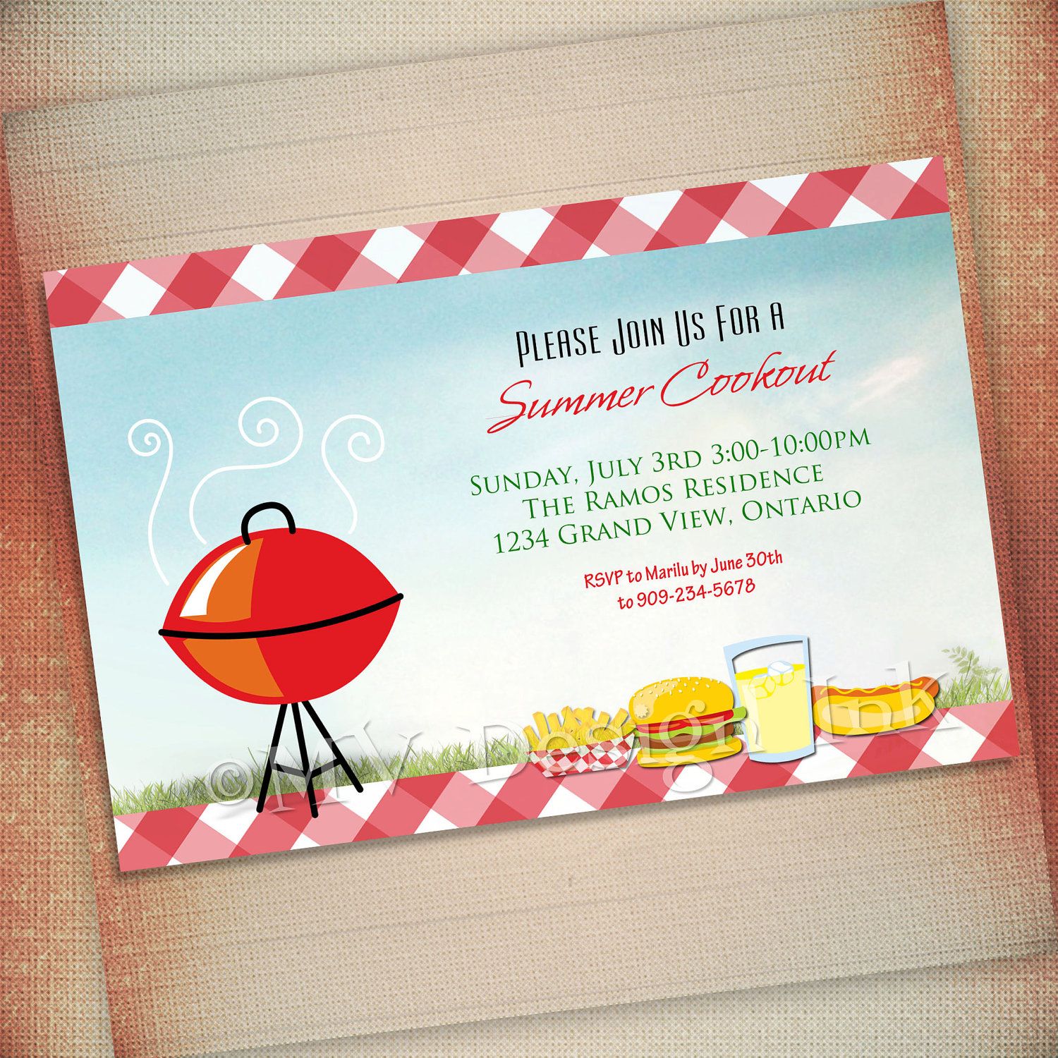 cookout clipart invitation