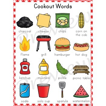 cookout clipart word food