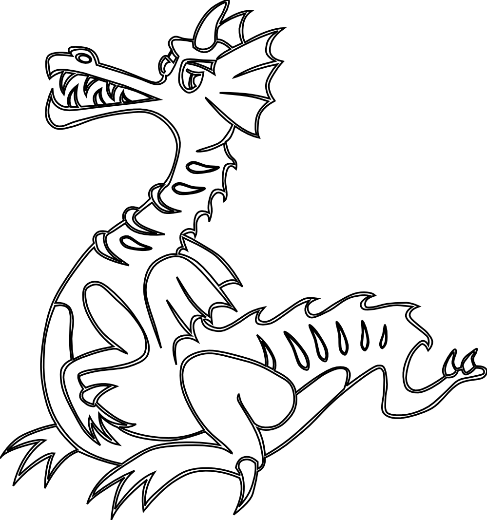 Dragon clipart color. Cool kids drawing at