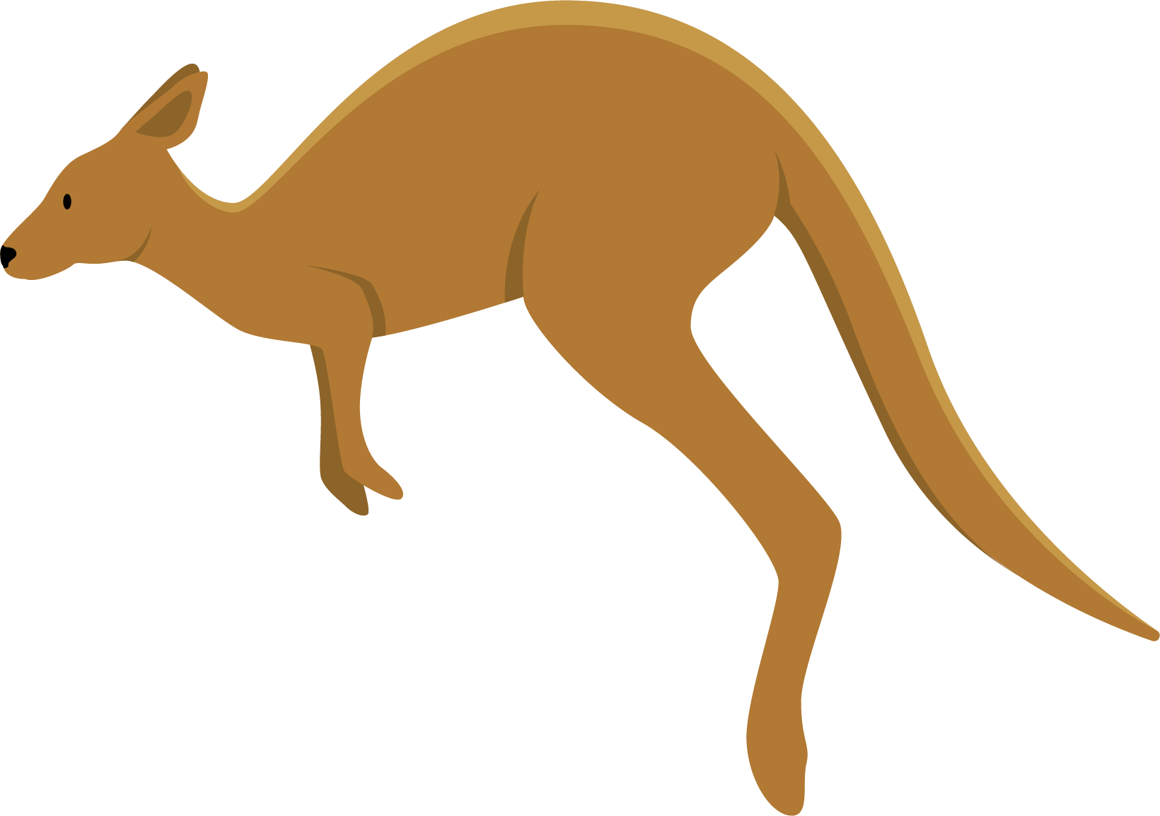  collection of easy. Outline clipart kangaroo