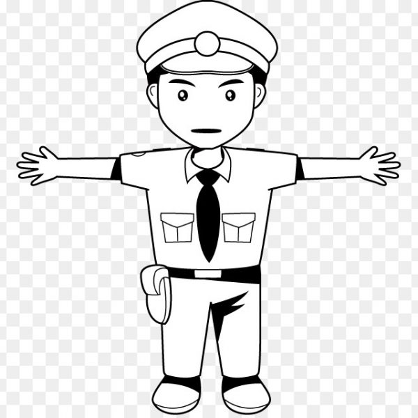 Policeman clipart black and white. Clip art police officer
