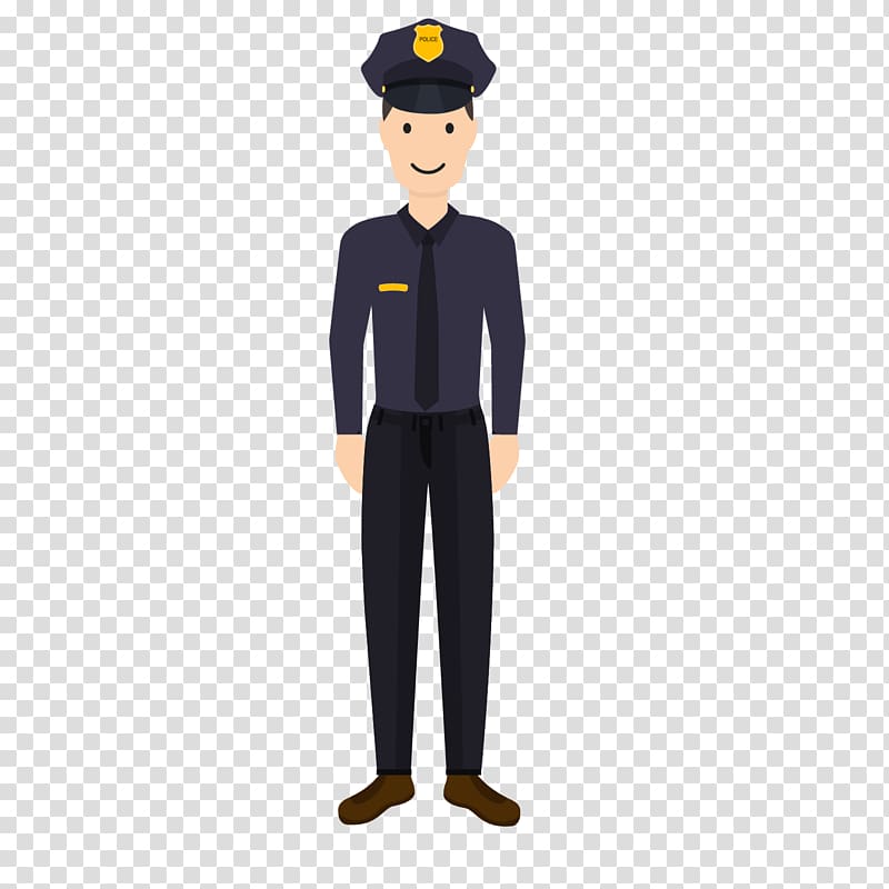 Police officer flat design. Cop clipart career