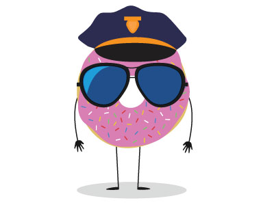 cop clipart donuts