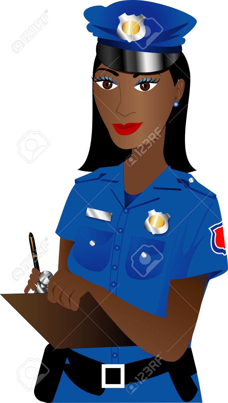 cop clipart lady