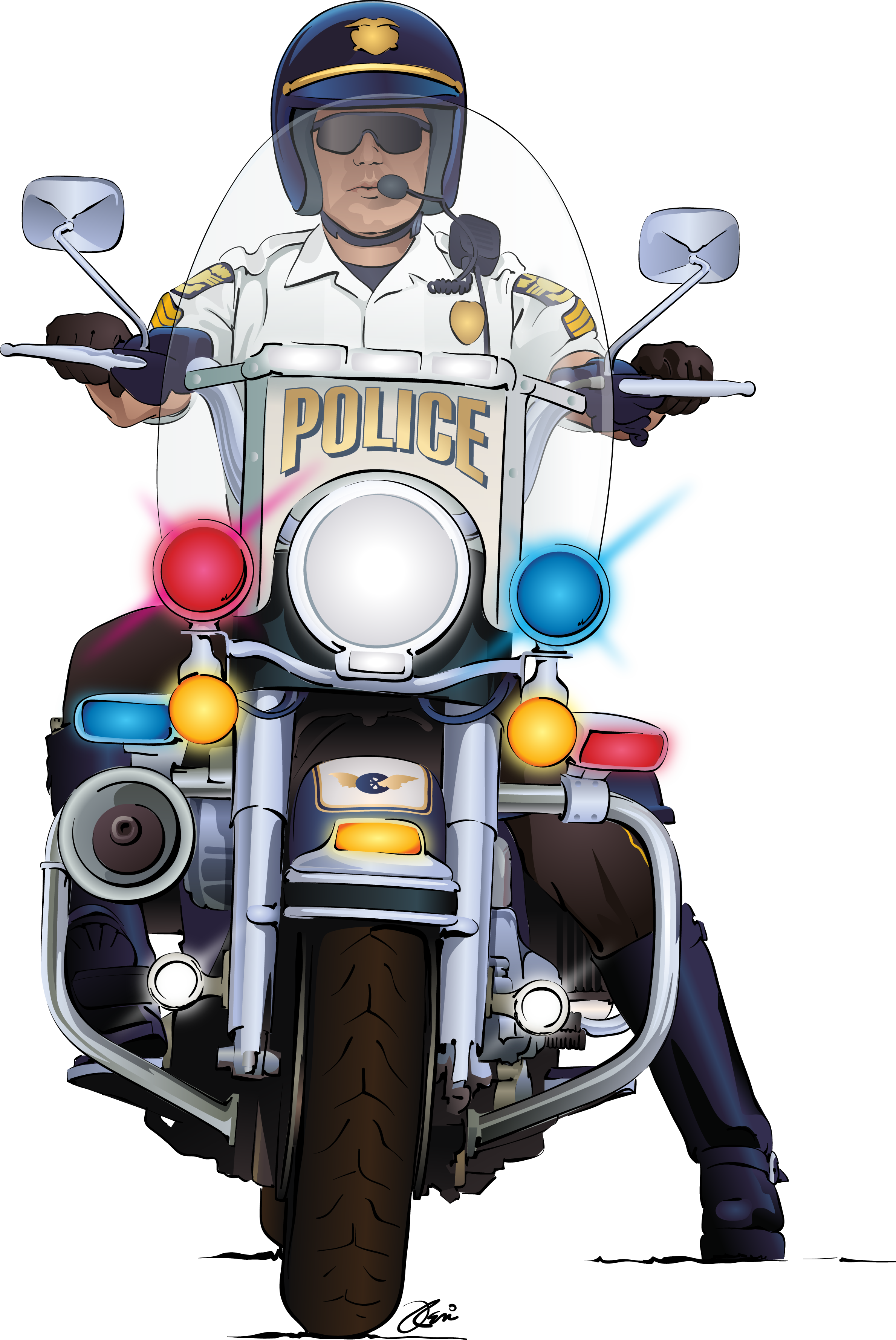 cop clipart motorcycle cop