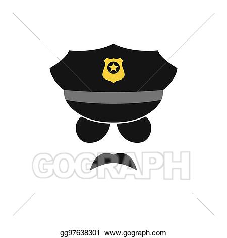 cop clipart mustache