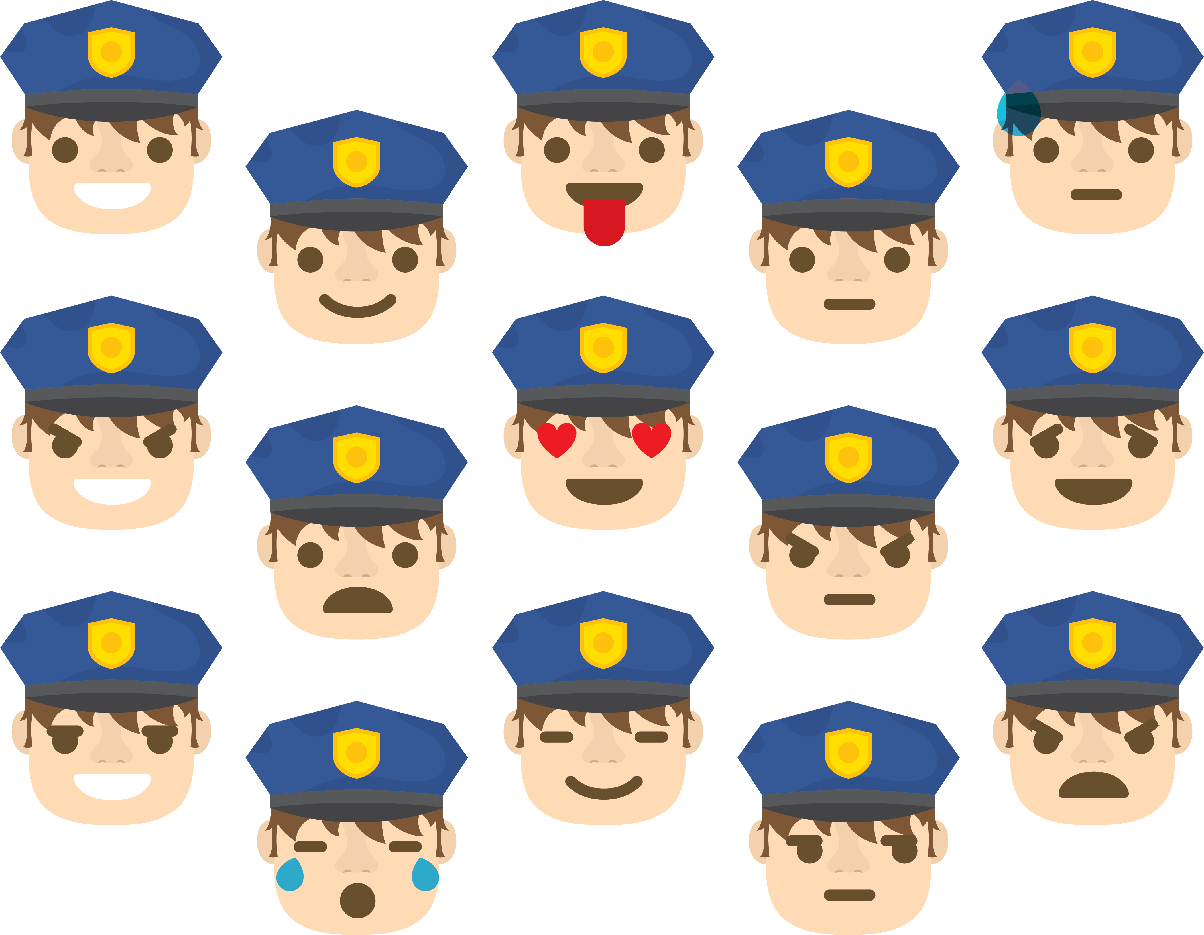 Emoticon officer smiley u. Cop clipart police head