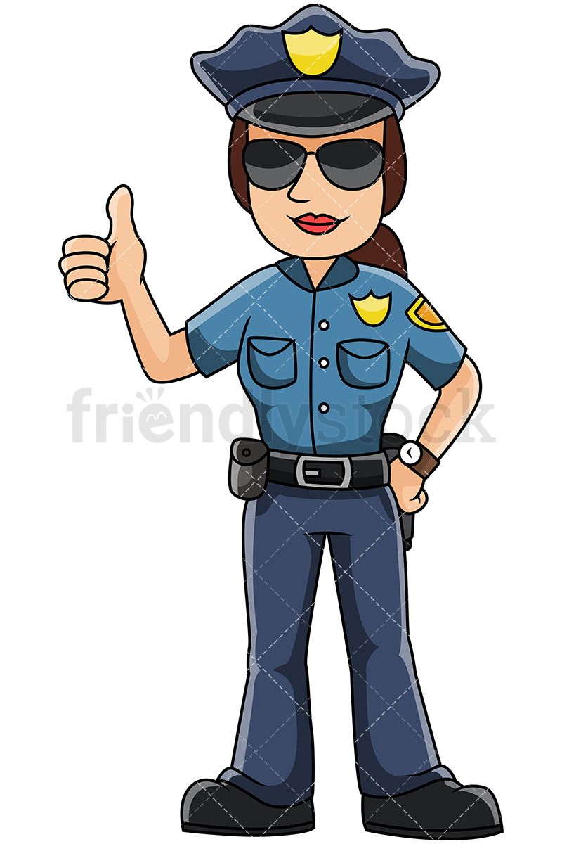 Policeman clipart female. Police officer giving the