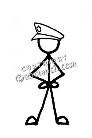 cop clipart stick figure