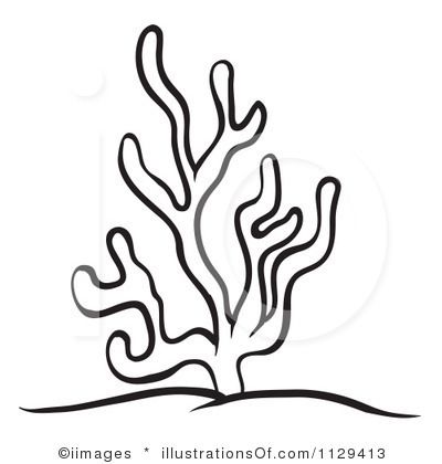 outline clipart coral