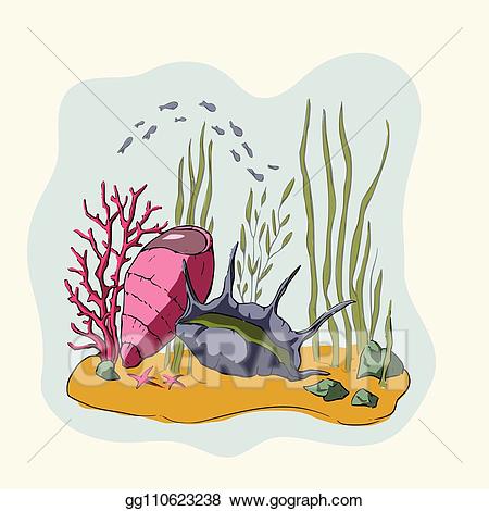 coral clipart sand