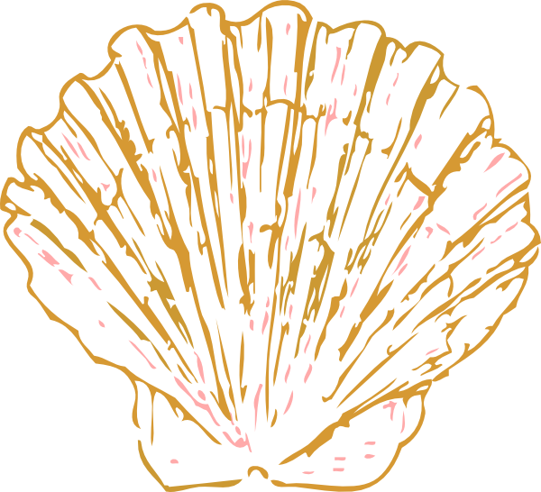 Gold clip art at. Shell clipart coral clipart