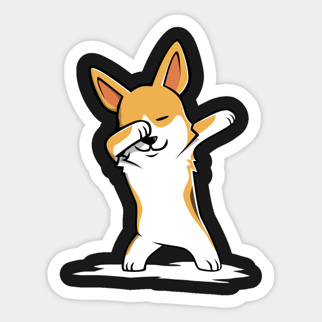 Corgi clipart dabbing. Funny 