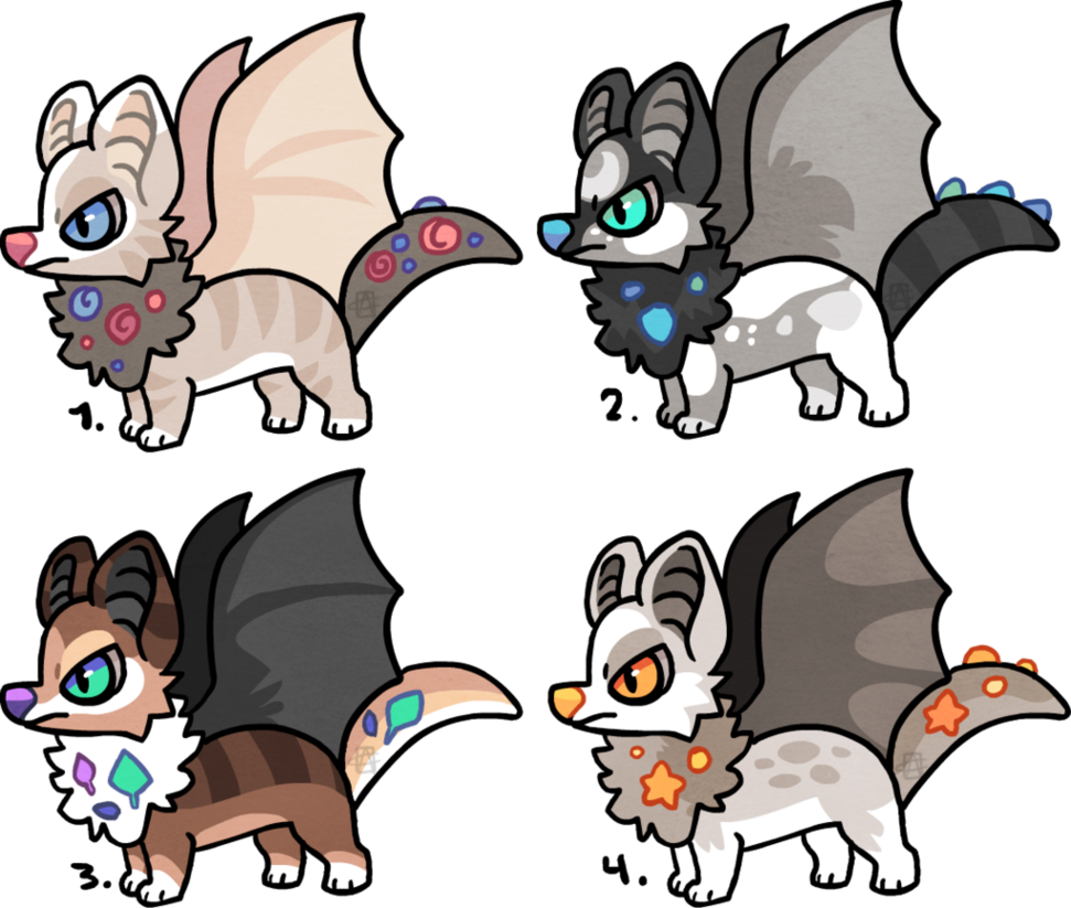 Tiny dragon bats sold. Corgi clipart pin the tail on