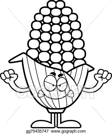 corn clipart angry