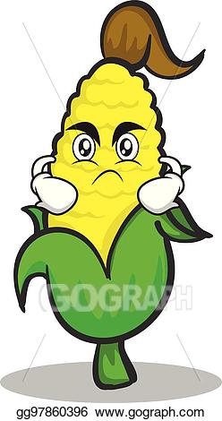corn clipart angry